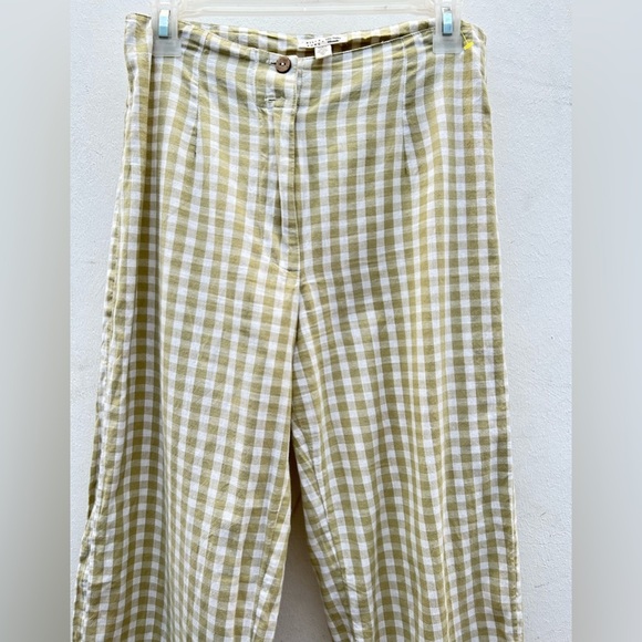 Billabong X Salty Blonde Break Point gingham Wide Leg Pants Size 26 retro 70s - Picture 10 of 12